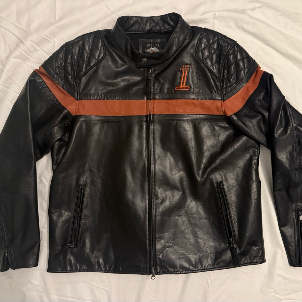 Harley Davidson Victory Sweep Leather Jacket Size XL